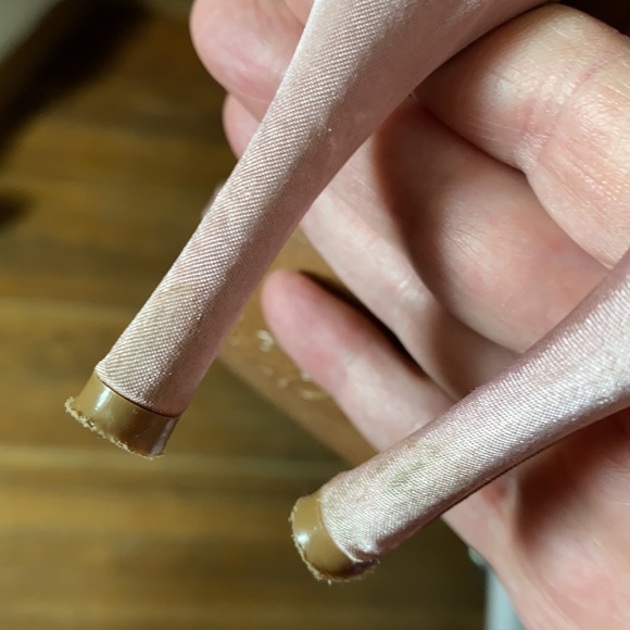 Pink paisley satin & clear sequin glitter & straps - Picture 4 of 8